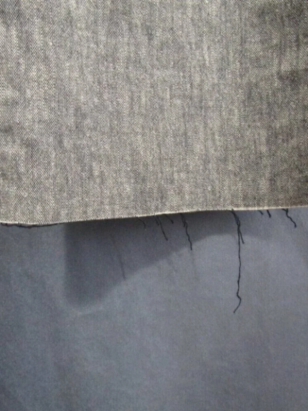 Levis Linen Cotton Blend Pants Mens 31 Measure 33 x 29 Black Beige Raw Hem New